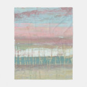 夕暮れ水平線 フリースブランケット (正面)