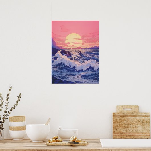 夕暮れ波 ポスター (キッチン)