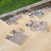 夕暮れ海水浴場の島 ジグソーパズル (側面)