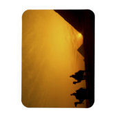 夕暮れ素晴らしのエジプトのギザのピラミッド マグネット (縦)