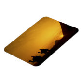 夕暮れ素晴らしのエジプトのギザのピラミッド マグネット (左側)