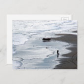 夕暮れ葉書来で海と海岸の写真 ポストカード (正面/裏面)