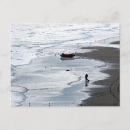 夕暮れ葉書来で海と海岸の写真 ポストカード