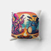 夕暮れ遊のキャンプファイア近くタコのギター クッション (裏面)