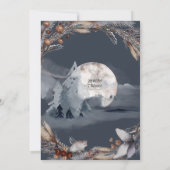 夕暮れ青い水色のスタグフォレストの田舎の結婚式 招待状 (裏面)