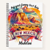 夕暮れ鮮やかのニューメキシコの風景 ノートブック (正面)