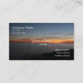 夕暮れ、オンタリオ州キングストン、夕暮れ 名刺 (裏面)