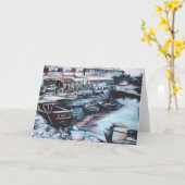 夕暮れ、ジャッフェ、イスラエルのグリーティングカーに対するSultry Prelude カード (黄色い花)