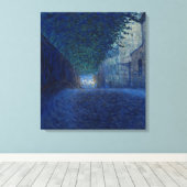 夕暮れ（夜景）(夕べシーン) キャンバスプリント (インサイチュ (ウッドフロア))