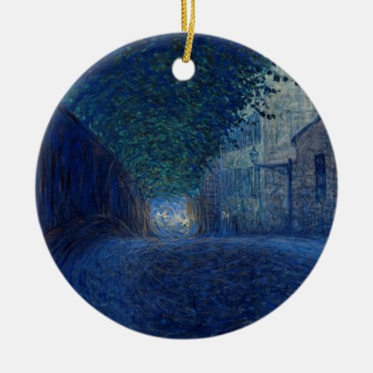 夕暮れ（夜景）(夕べシーン) セラミックオーナメント (正面)