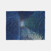 夕暮れ（夜景）(夕べシーン) フリースブランケット (正面(横))