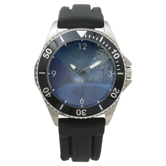 夕暮れ（夜景）(夕べシーン) 腕時計 (正面)