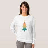 夕暮れTシャツのクリスマスツリー Tシャツ (正面フル)