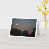 夕月の風景 カード (黄色い花)