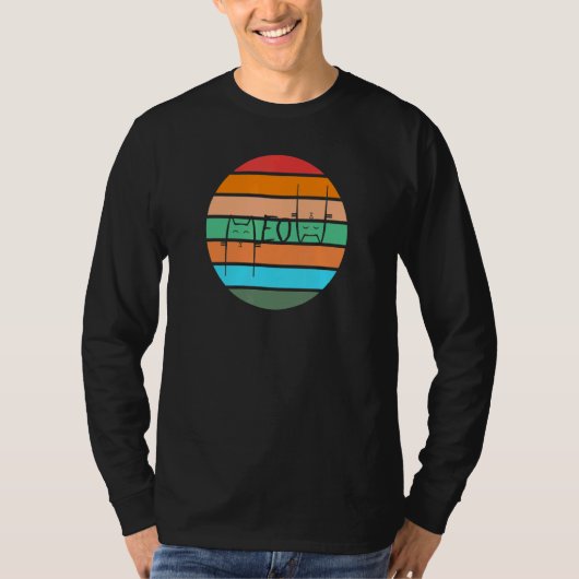 夕焼けにゃんこ Tシャツ (正面)
