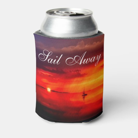 夕焼けに入る 缶クーラー (缶裏面)