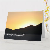 夕焼けに カード (黄色い花)