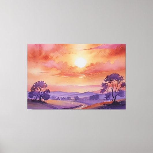 「夕焼けのささやき」 キャンバスプリント (正面)