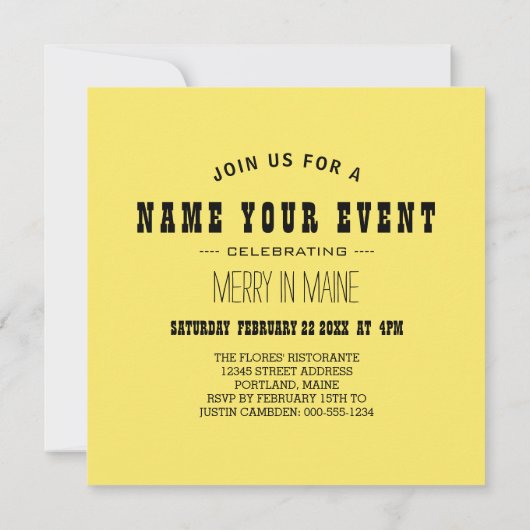 夕焼けのつらら 招待状 (裏面)