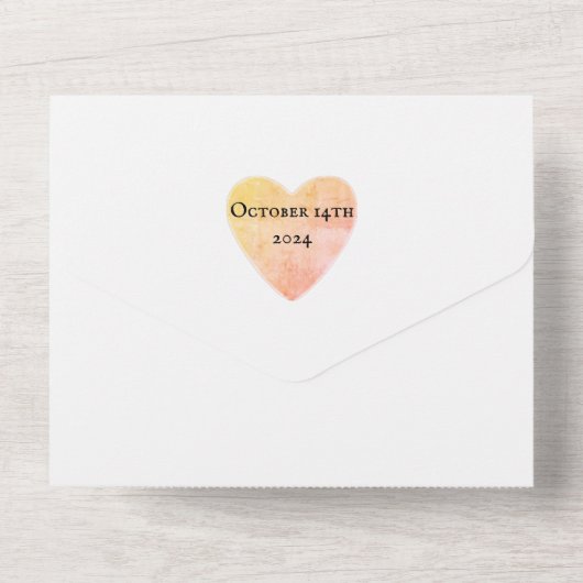 夕焼けのカマキリ オールインワン招待状 (裏面)