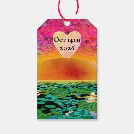 夕焼けのカマキリ ギフトタグ (正面)