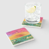 夕焼けのカマキリ ストーンコースター (横)