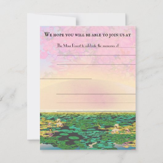 夕焼けのカマキリ 出欠カード (裏面)