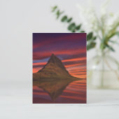 夕焼けのキルクジュフェル山 アイスランド ポストカード (スタンド正面)