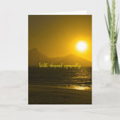 夕焼けのサンセット 砂浜 海 オーシャン カード (正面)