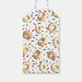 夕焼けのドーナツとレインボーフラストレーション ギフトタグ