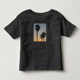 夕焼けのヤシの木 トドラーTシャツ