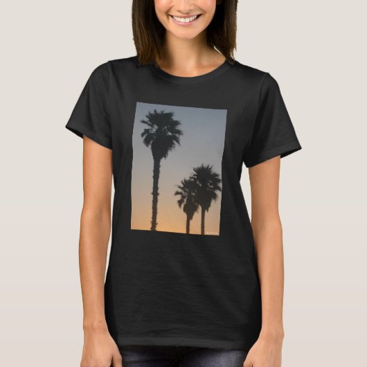 夕焼けのヤシの木 Tシャツ (正面)