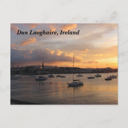 夕焼けのヨット ポストカード (正面)