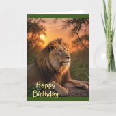 夕焼けのライオン カード (正面)