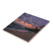 夕焼けのロマンチックなビーチ タイル (側面)