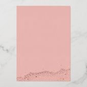 夕焼けの丘　山々はピンク色にほこりっぽく染まった 箔招待状 (裏面)