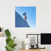 夕焼けの十字架 ポスター (ホームオフィス)