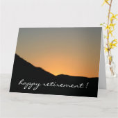 夕焼けの大きな別れ カード (黄色い花)