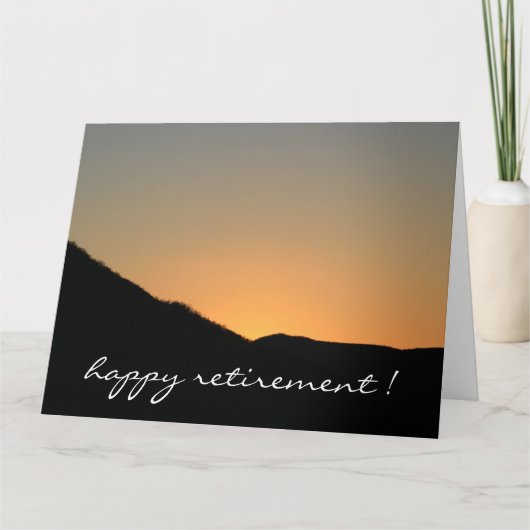 夕焼けの大きな別れ カード (正面)