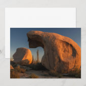 夕焼けの岩層 サンキューカード (正面/裏面)