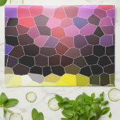 夕焼けの岩 キッチンタオル (折り畳み)