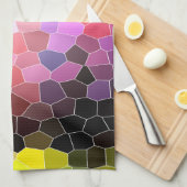 夕焼けの岩 キッチンタオル (四つ折り)