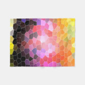 夕焼けの岩 フリースブランケット (正面(横))