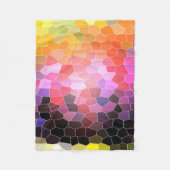 夕焼けの岩 フリースブランケット (正面)