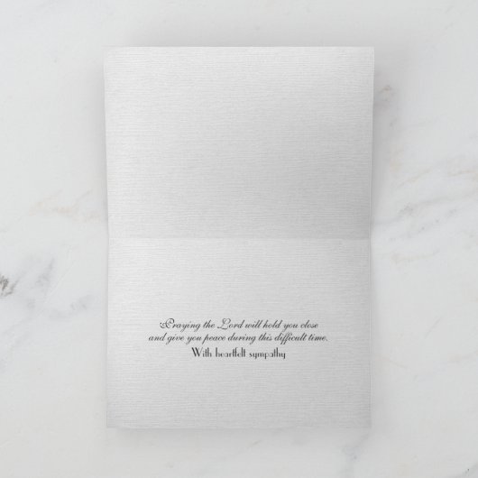 夕焼けの帆船 哀悼カード カード (内部)