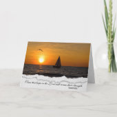 夕焼けの帆船 哀悼カード カード (正面)
