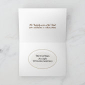 夕焼けの星型の魚の結婚記念日カップル カード (内部)