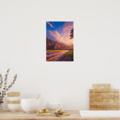 夕焼けの暖かい輝き ポスター (キッチン)