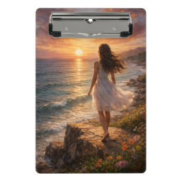 夕焼けの海 美しい写真 拡大 ミニクリップボード