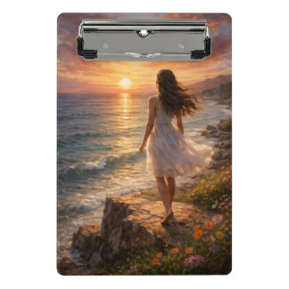 夕焼けの海 美しい写真 拡大 ミニクリップボード